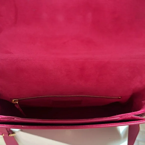 Saint Laurent Classic Y Hot Pink Leather Crossbody Bag - Picture 10 of 15